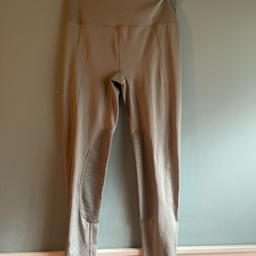 Olive Green High-Waisted Leggings
